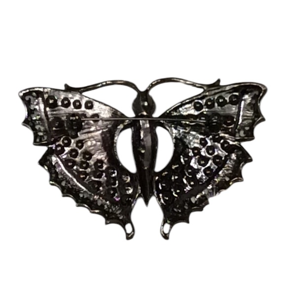 Red CRYSTAL RHINESTONE Butterfly Brooch - Picture 3 of 10